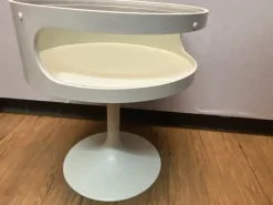 Pamono Space Age Luna Side Table with Glass Plate from Opal Möbel Outlet