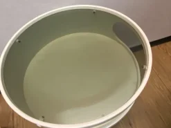 Pamono Space Age Luna Side Table with Glass Plate from Opal Möbel Outlet