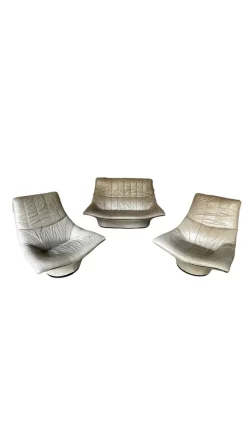 Pamono Space Age Sofa and Lounge Chairs by Gerard van den Berg, Germany, 1970s, Set of 3 Clearance
