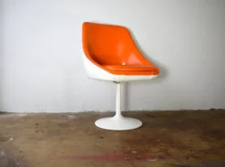 Pamono Space Age Swivel Chair in Orange, 1970s Discount