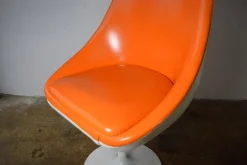 Pamono Space Age Swivel Chair in Orange, 1970s Discount