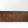 Pamono Spanish Brutalist Sideboard in Carved Wood Outlet