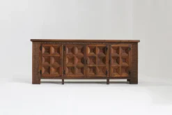 Pamono Spanish Brutalist Sideboard in Walnut, 1960s Clearance