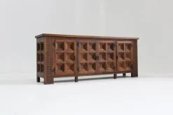 Pamono Spanish Brutalist Sideboard in Walnut, 1960s Clearance