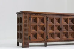 Pamono Spanish Brutalist Sideboard in Walnut, 1960s Clearance