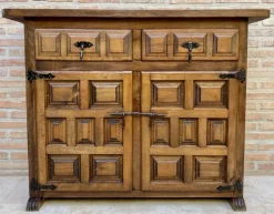 Pamono Spanish Catalan Carved Walnut Chest of Drawers, Highboy or Console, 1920s Discount