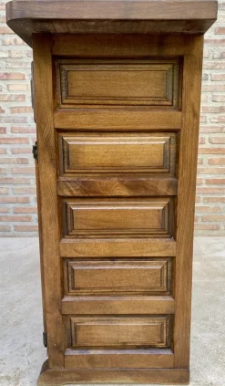 Pamono Spanish Catalan Carved Walnut Chest of Drawers, Highboy or Console, 1920s Discount