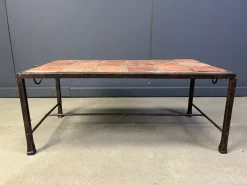 Pamono Spanish Iron and Ceramic Tile Coffee Table, 1950s Sale