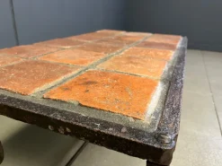 Pamono Spanish Iron and Ceramic Tile Coffee Table, 1950s Sale