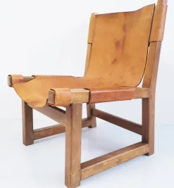 Pamono Spanish Walnut and Leather Model Riaza Childrens Chair by Paco Muñoz for Darro, 1950s Sale