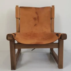 Pamono Spanish Walnut and Leather Model Riaza Childrens Chair by Paco Muñoz for Darro, 1950s Sale