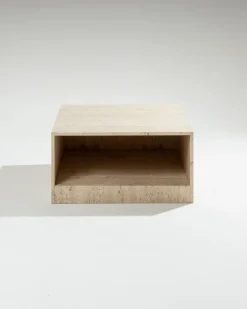 Pamono Square Travertine Coffee Table, 1970s Online