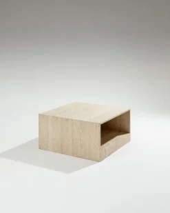 Pamono Square Travertine Coffee Table, 1970s Online