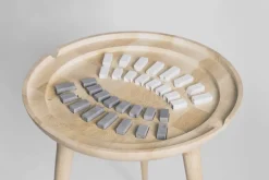 Pamono 21st Century Trojan Chess Table & Set in White from Futuro Studio Outlet