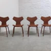 Pamono 1st Edition Grand Prix Chairs by Arne Jacobsen for Fritz Hansen, Set of 4, 1959 New