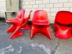 Pamono Stackable Casalino Childrens Chairs by Alexander Begge for Casala, 1970s, Set of 5 Clearance