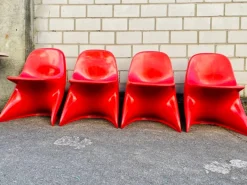Pamono Stackable Casalino Childrens Chairs by Alexander Begge for Casala, 1970s, Set of 5 Clearance