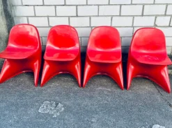 Pamono Stackable Casalino Childrens Chairs by Alexander Begge for Casala, 1970s, Set of 5 Clearance