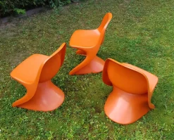 Pamono Stackable Children's Casalino Chairs by Alexander Begge for Casala, 1970s, Set of 3 Hot
