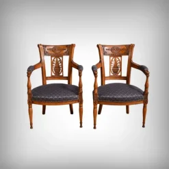 Pamono Stained Beech Armchairs, Early 20th Century, Set of 2 Discount