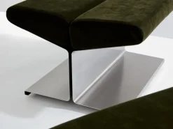 Pamono Stainless Steel Alcantara Ottomans by Paul Geoffroy for Uginox, 1975, Set of 2 Online