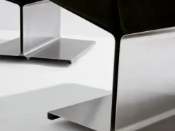 Pamono Stainless Steel Alcantara Ottomans by Paul Geoffroy for Uginox, 1975, Set of 2 Online