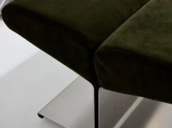 Pamono Stainless Steel Alcantara Ottomans by Paul Geoffroy for Uginox, 1975, Set of 2 Online