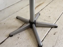 Pamono Steel and Leather Swivel Chair, 1980s Discount