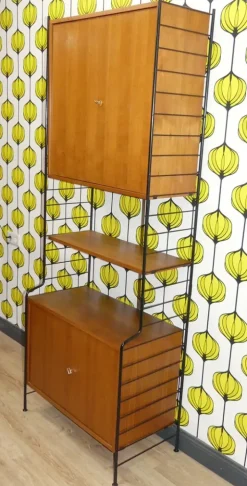 Pamono String Ladder Shelf & WHB Shelf with Steel and Wire Cabinet elements Hot