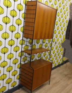 Pamono String Ladder Shelf & WHB Shelf with Steel and Wire Cabinet elements Hot