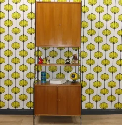 Pamono String Ladder Shelf & WHB Shelf with Steel and Wire Cabinet elements Hot