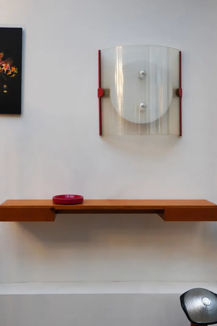 Pamono Suspended Oak Console Table attributed to Carlo Lucci, 1963 Sale