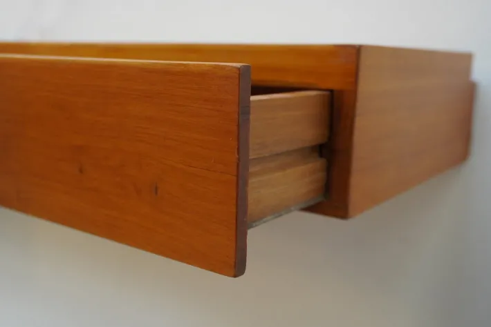 Pamono Suspended Oak Console Table attributed to Carlo Lucci, 1963 Sale