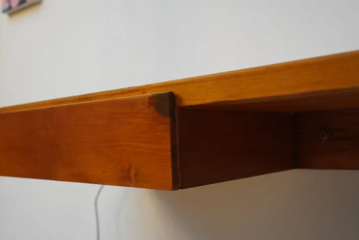 Pamono Suspended Oak Console Table attributed to Carlo Lucci, 1963 Sale