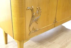 Pamono Swedish Curved Sideboard in Birch, 1930s Best