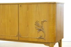 Pamono Swedish Curved Sideboard in Birch, 1930s Best