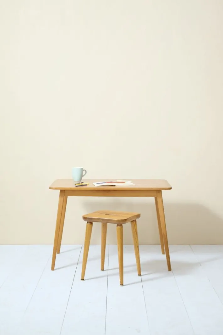Pamono Swedish Desk and Stool by Malmvall Göran, 1940s, Set of 2 Clearance