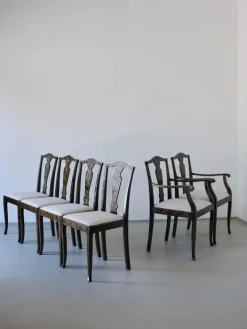 Pamono Swedish Grace Satin Birch Dining Chairs, 1920s, Set of 6 Online