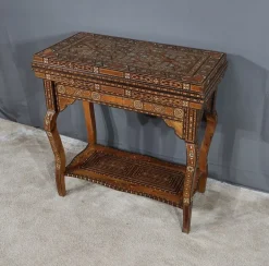 Pamono Syrian Games Table in Marquetry and Inlays Discount