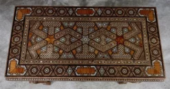 Pamono Syrian Games Table in Marquetry and Inlays Discount