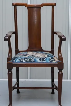 Pamono Tabard Bench & Armchairs in William Morris Upholstery by Richard Norman Shaw, Set of 3 Online