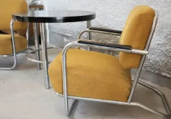 Pamono Table with Armchairs by Hynek Gottwald, 1940s, Set of 3 Clearance