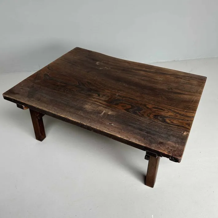 Pamono Taishō Period Minimalist Low Wooden Table, Japan, 1920s Clearance