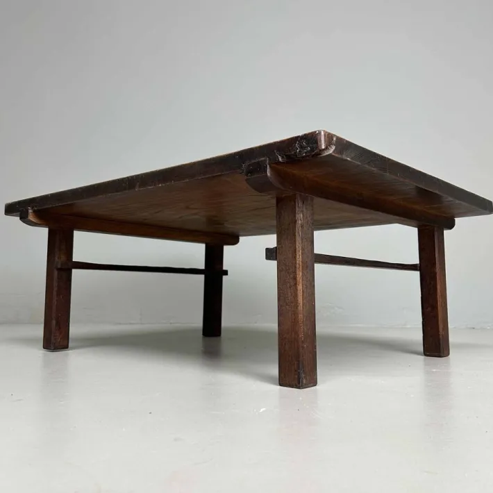 Pamono Taishō Period Minimalist Low Wooden Table, Japan, 1920s Clearance