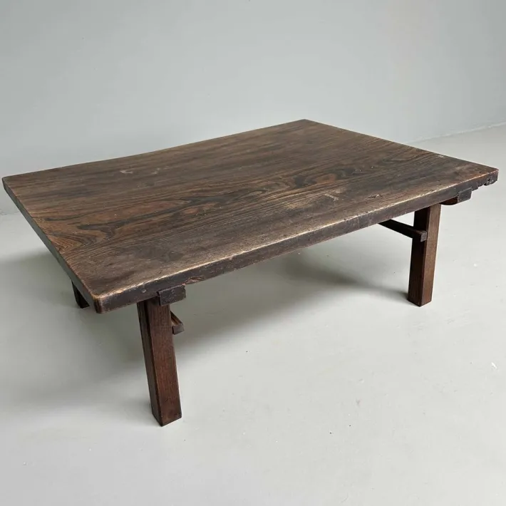 Pamono Taishō Period Minimalist Low Wooden Table, Japan, 1920s Clearance