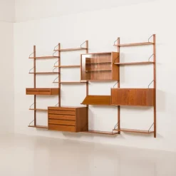 Pamono Teak 4-Bay Wall Unit by Poul Cadovius for Cado, Denmark, 1960s Sale