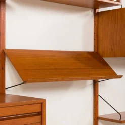 Pamono Teak 4-Bay Wall Unit by Poul Cadovius for Cado, Denmark, 1960s Sale