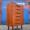 Pamono Teak Chest of Drawers with Lock, Denmark Hot