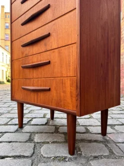 Pamono Teak Chest of Drawers with Lock, Denmark Hot