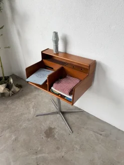 Pamono Teak Console or Small Desk from Fimsa Roma, Italy, 1970s Hot